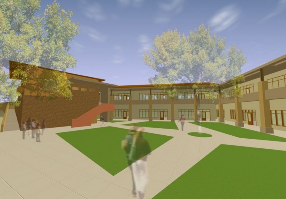 Middle School Building Additions Courtyard