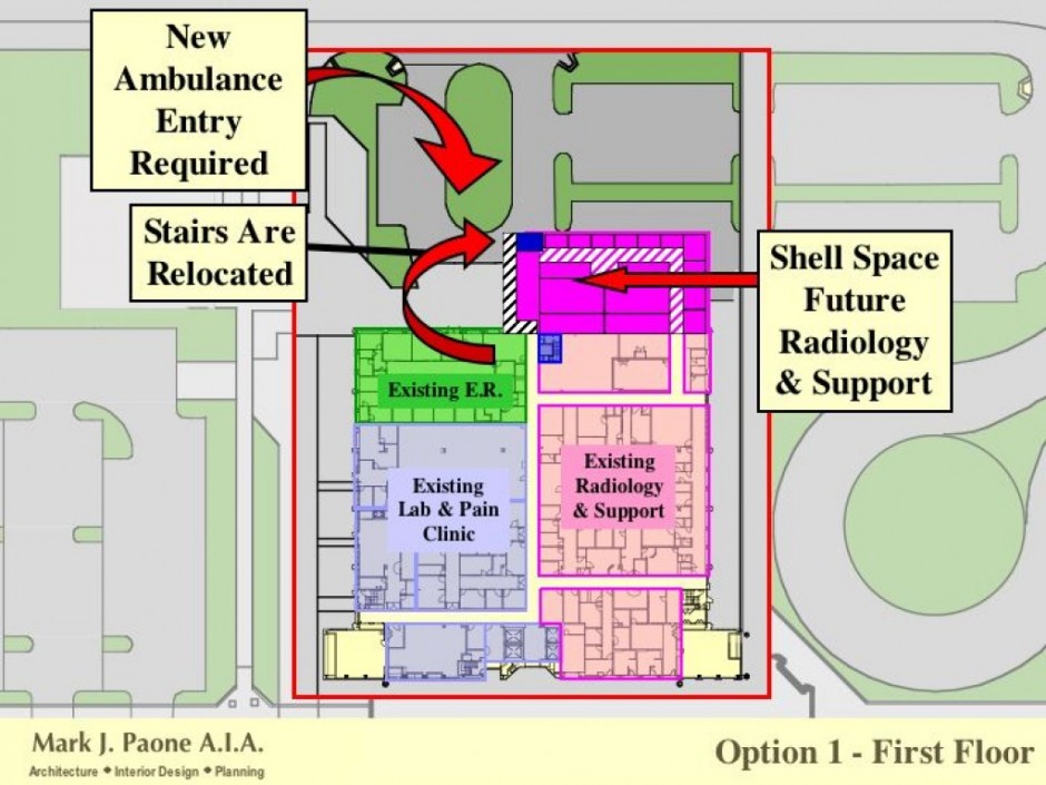 Hospital Expansion Option 1 First Floor