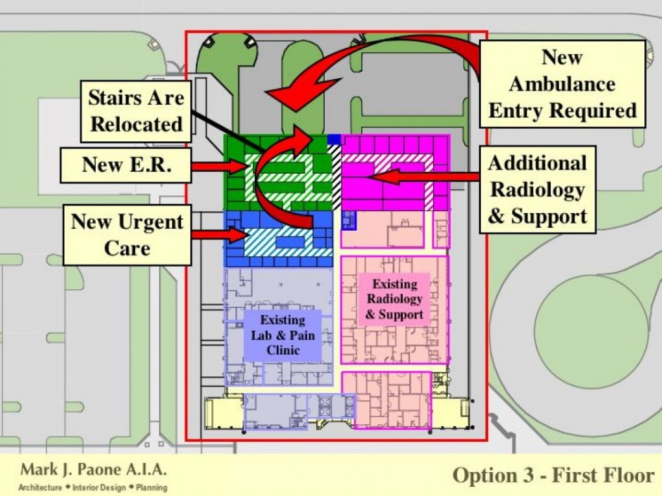 Hospital Expansion Option 3 First Floor