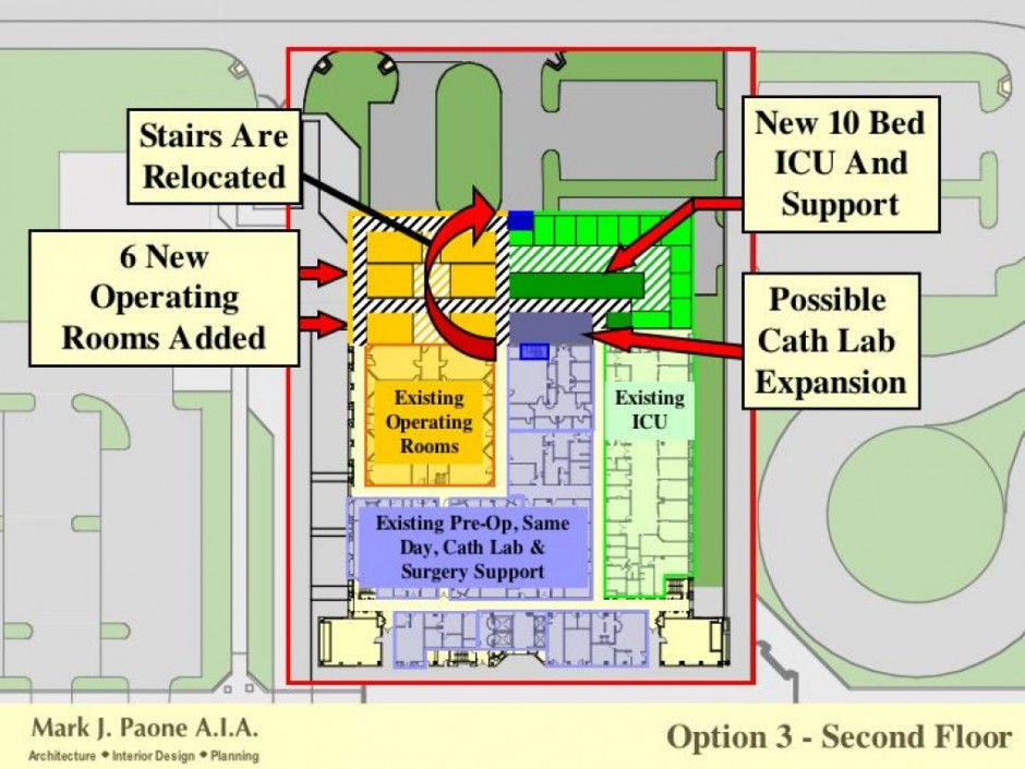 Hospital Expansion Option 3 Second Floor