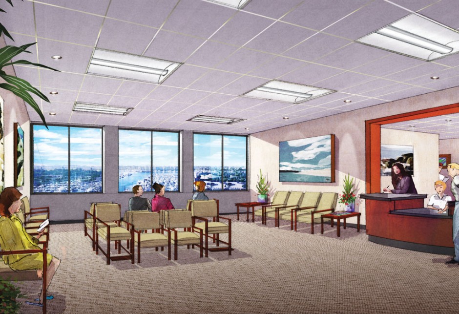 Spine Center Waiting Room Rendering